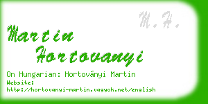 martin hortovanyi business card